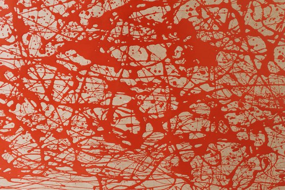 Red  Energy- Style Jackson Pollock