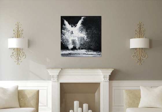 Black and White Abstract Painting  / Saga N73