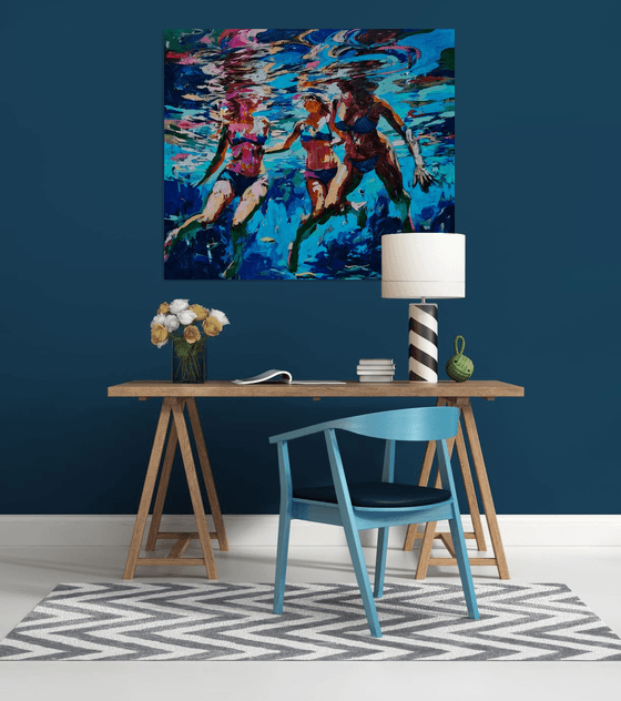 Under the clear water