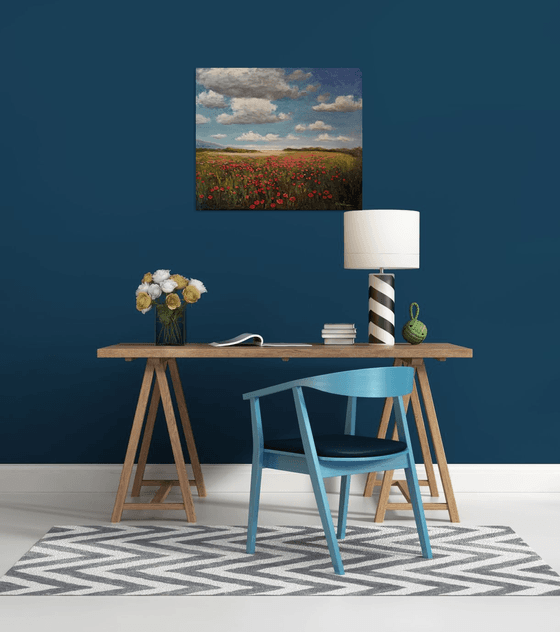 Poppies near the sea