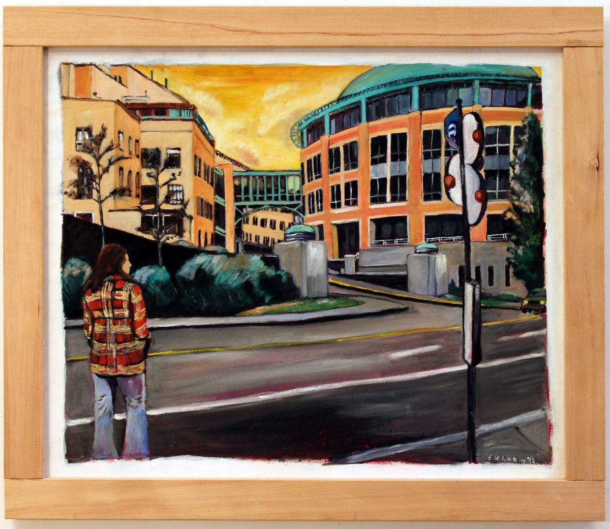 Waiting at the bus stop in Portland, Oregon by Leah Kohlenberg Fine Art