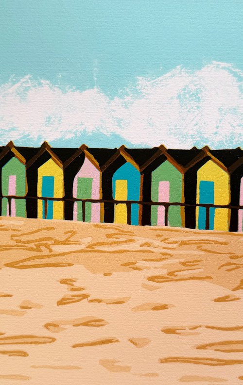 Beach Huts by Kirstie Dedman