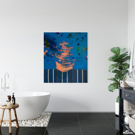 Abstract Portrait in Blue