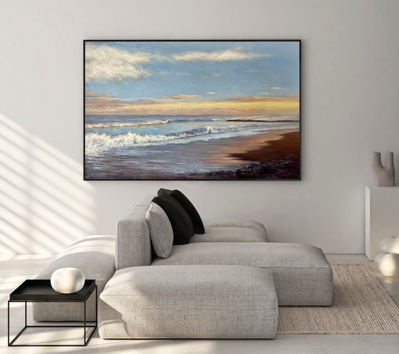 "Sea 2" Blue seascape oil art