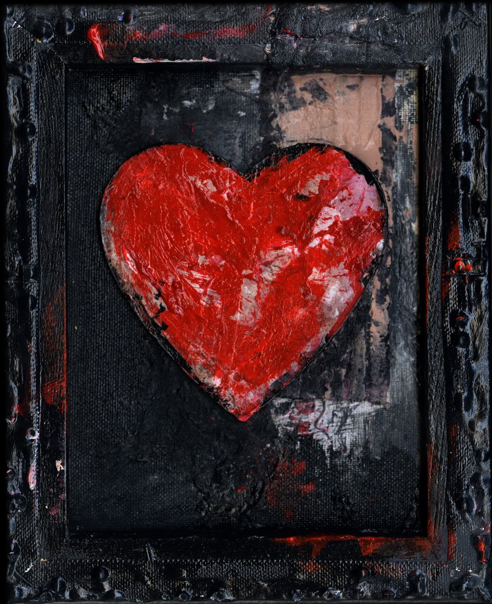 Abstract Painting By Kathy Morton Stanion, 8 X 10", Untamed Heart 1, Original Artwork