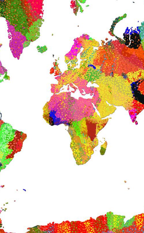 World Map 13 by Marlene Watson