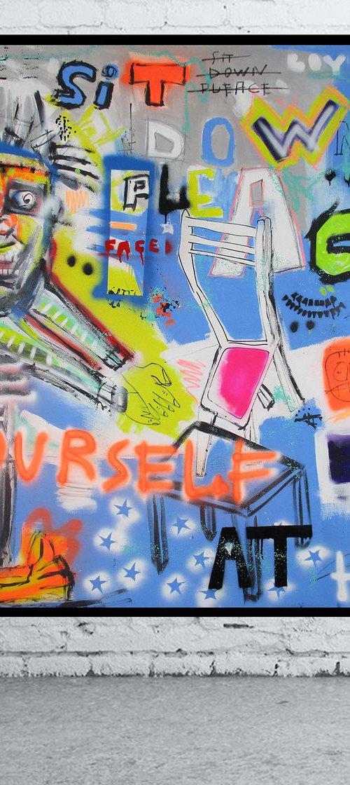 Sit down please LARGE CANVAS 140 X 180 CM / 55,11 X 70,86 INCH by V. Lishko