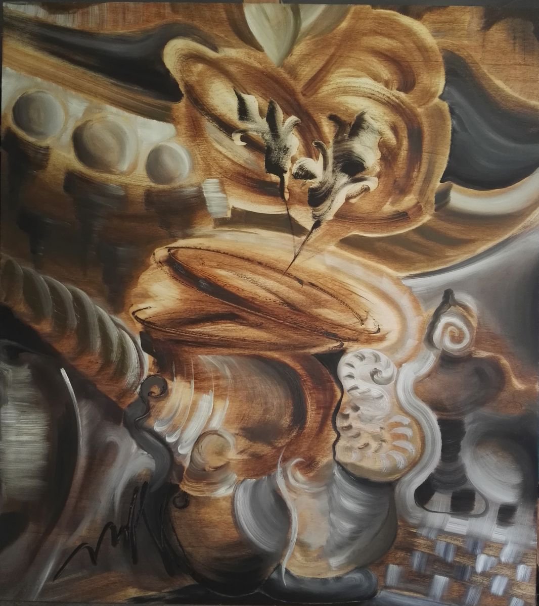 Surrealistic Acrylic Painting , Qwvsca By Stefano Mazzolini, 31 X 35, Artwork For Sale On Artfinder