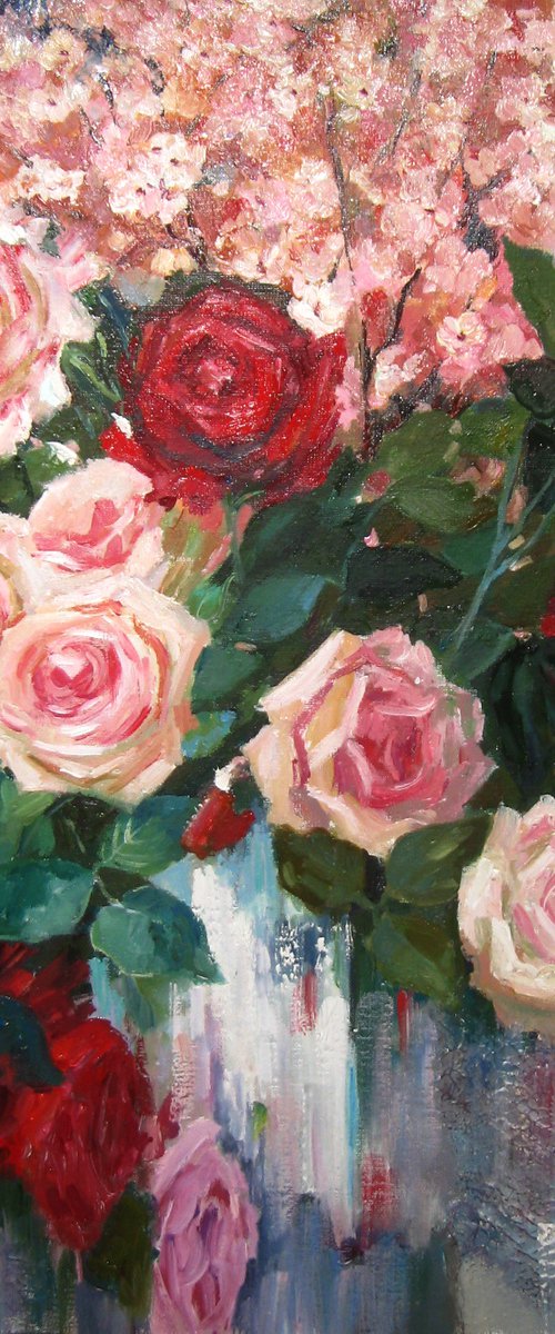 Roses- Original oil painting(2017) by Svetlana Norel