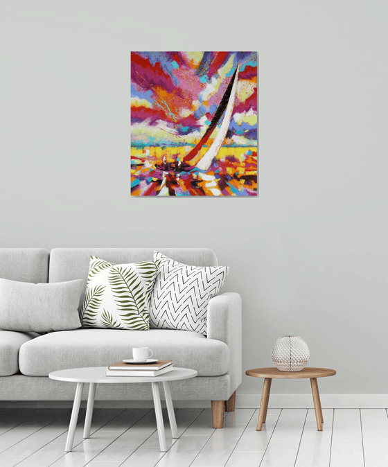 Seascape With Yacht