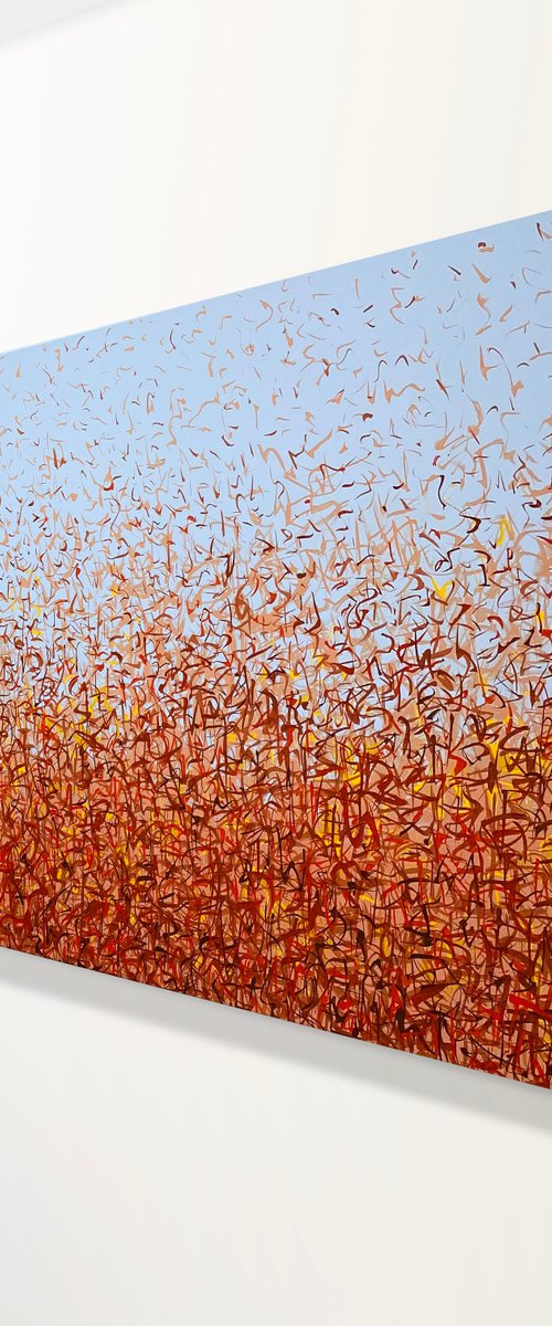 Natures Oondiri 152 x 61cm acrylic on canvas by George Hall