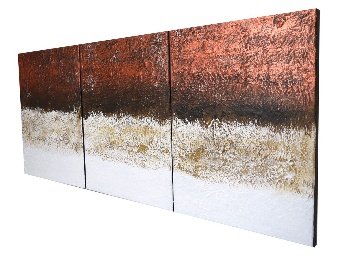 Abstract Painting By Stuart Wright, 48 X 20", Copper Notion, Original Artwork