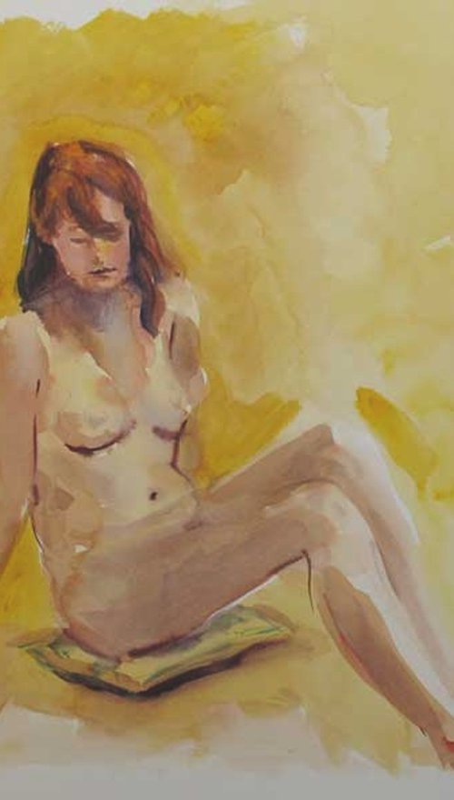 Seated female nude by Rory O’Neill