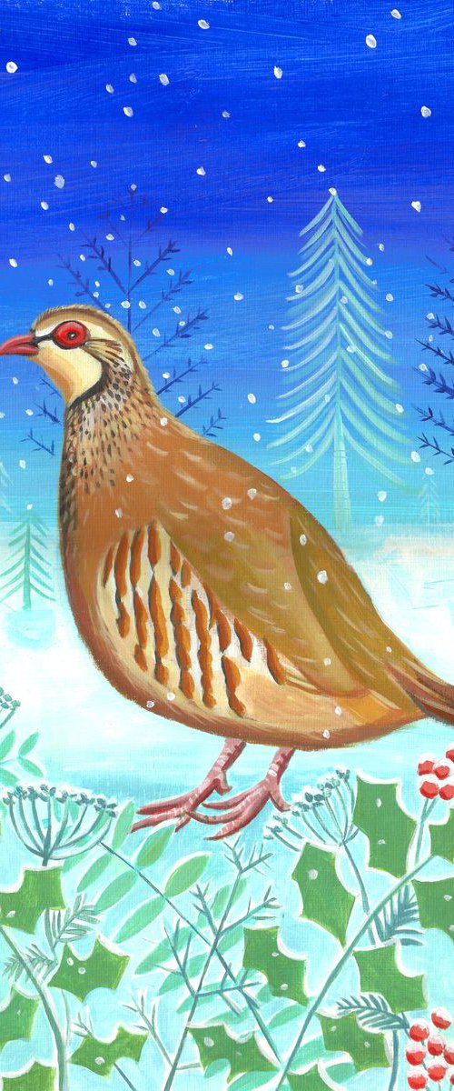 Partridge on Ice by Mary Stubberfield