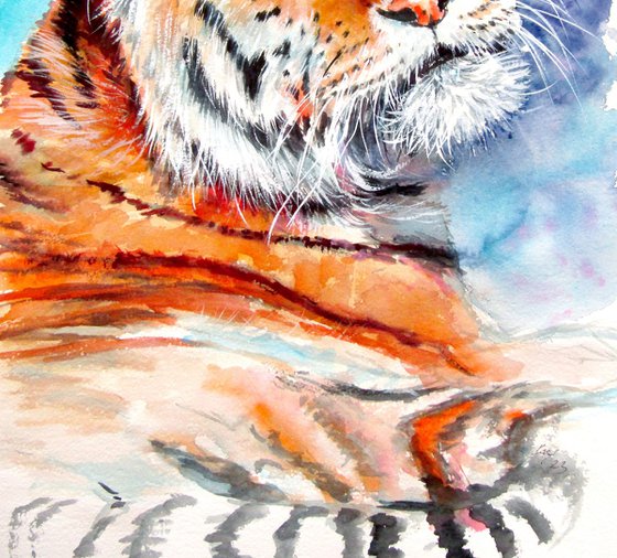 Resting tiger