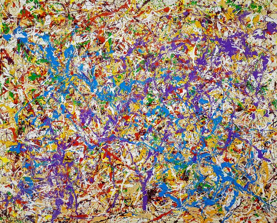 Alosy (H)152x(W)187 cm. Similar to a Jackson Pollock