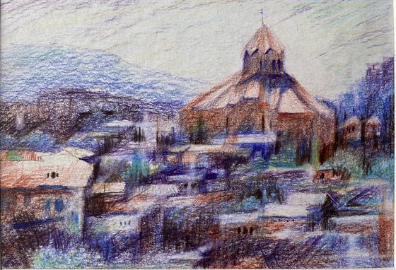 St Gregory Cathedral - pencil drawing
