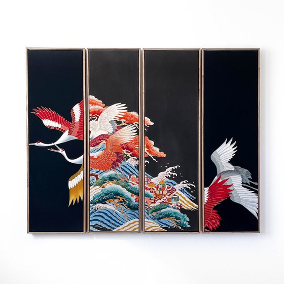 Cranes through Generations (Kimono)