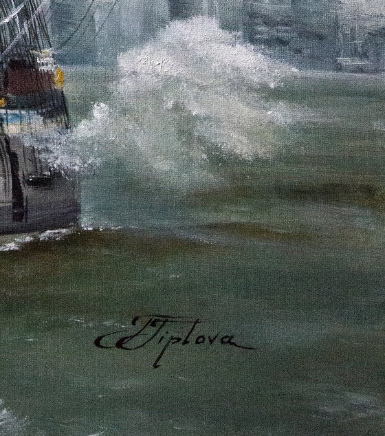 ''Swedish Tallship Gotheborg'' Original oil painting