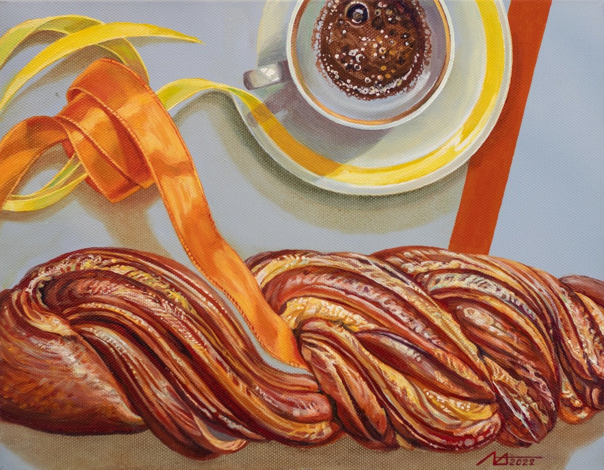Photorealistic Still Life Oil Painting By Alona Lesnichenko, 18 X 14, Twisted Bonds, Original Artwork