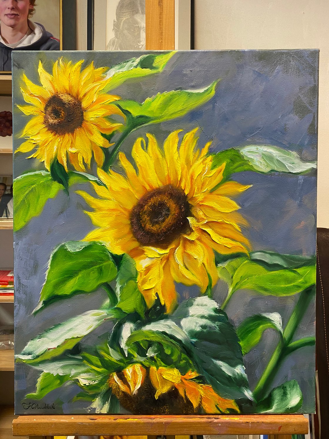Sunflower Oil painting by Farzaneh Maddahi | Artfinder