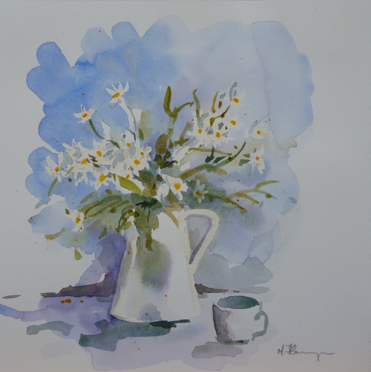 Still Life with Daisies by Maire Flanagan