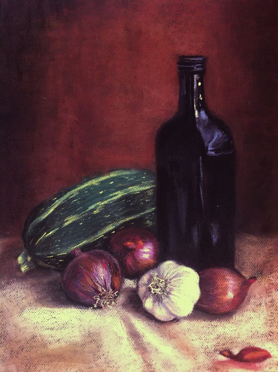 still life with vegetables