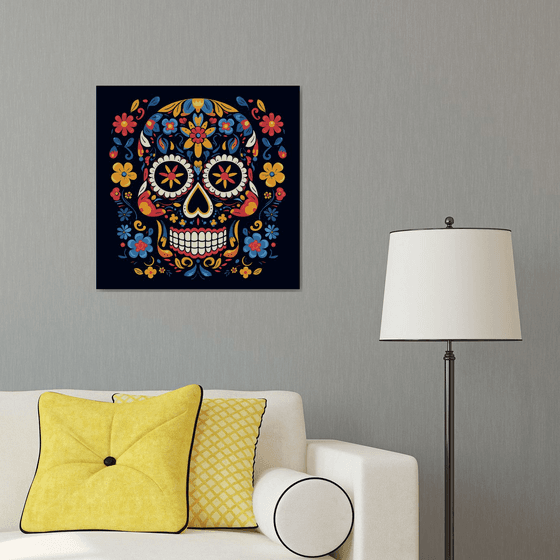 Calavera de flores