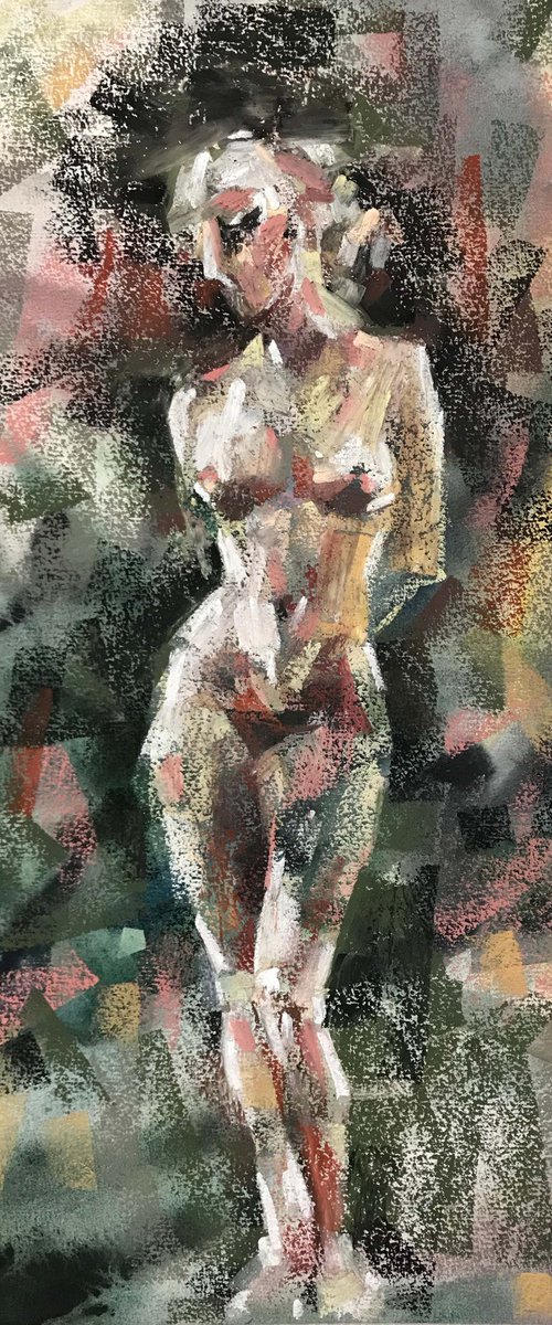 Nude. gift, original drawing, one of a kind. by Galina Poloz