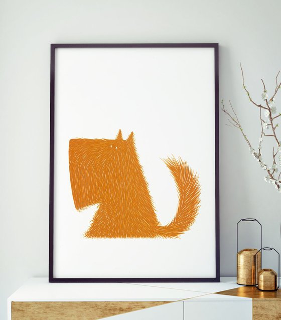 Terry The Terrier (Hairy Dog) - Multiple Layered Print