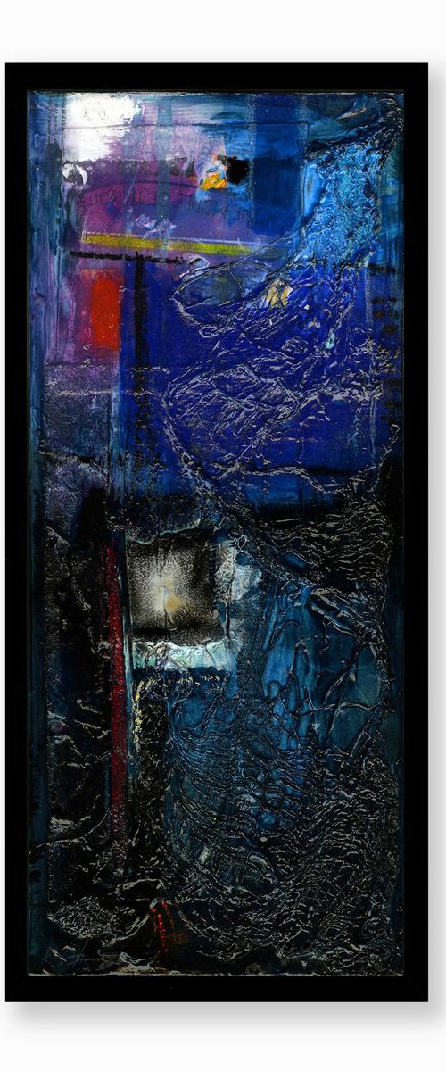 Into The Blue 42 - Mixed Media Abstract by Kathy Morton Stanion by Kathy Morton Stanion