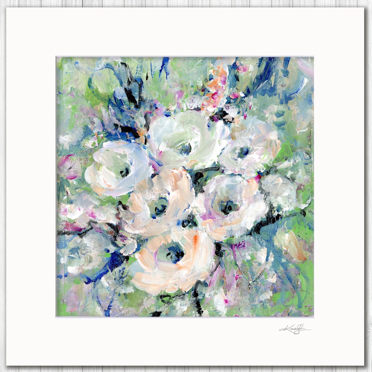 Expressive Painting , Floral Love 10 By Kathy Morton Stanion, 16 X 16, Artwork For Sale On Artfinder