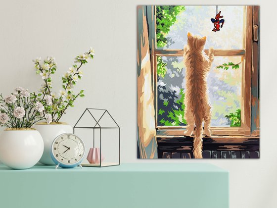 Small spider on the window