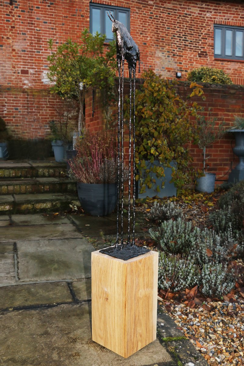 Impressionistic Portrait Sculpture By Stuart Roy, 8 X 53", Large Standing Bull, Original Artwork