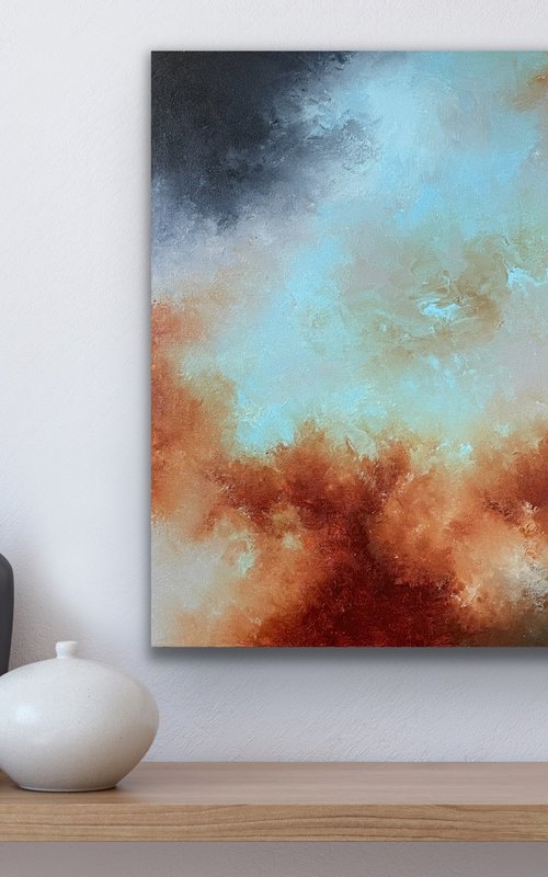 Autumn leaves - Abstract - 61cm x 61cm by Jonesy