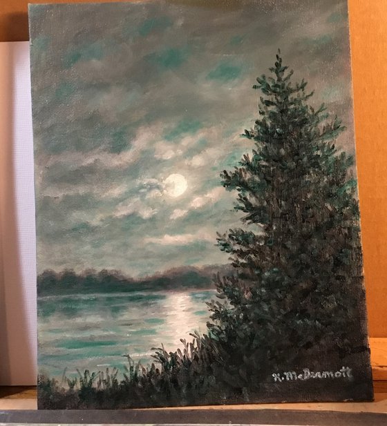 Nocturne in Turquoise - oil 10X8 (SOLD)