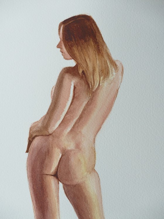 Standing female nude