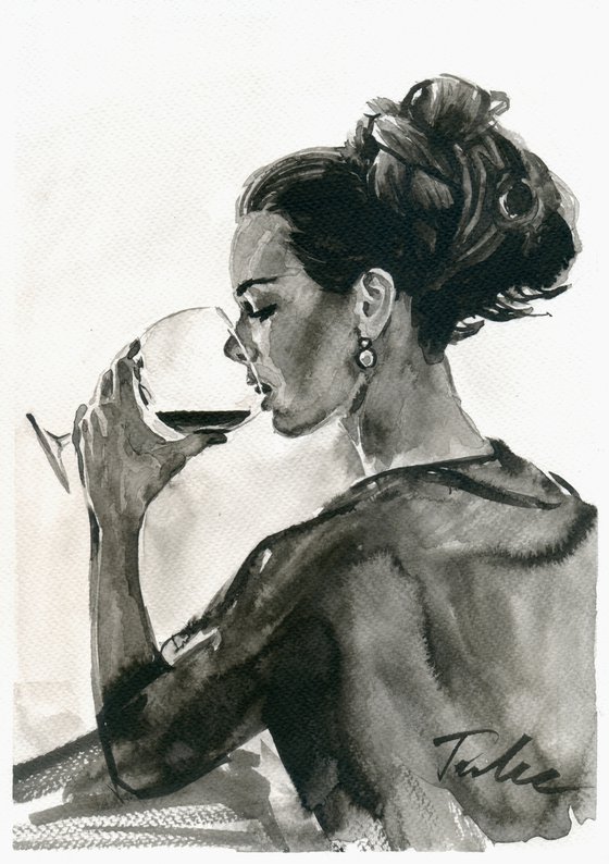 "Sip of wine "