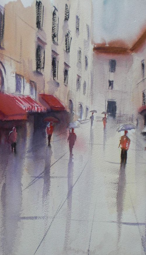walking in a rainy day 2 by Giorgio Gosti