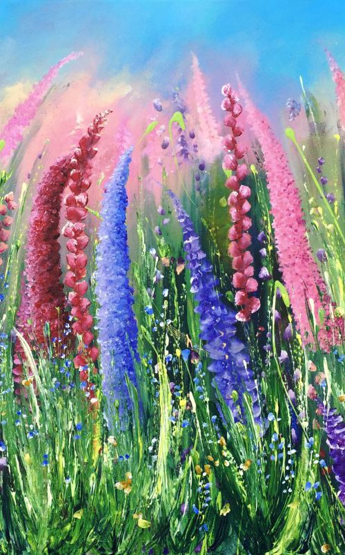 Rhythm in blues...and pinks! by Emma Sian Pritchard