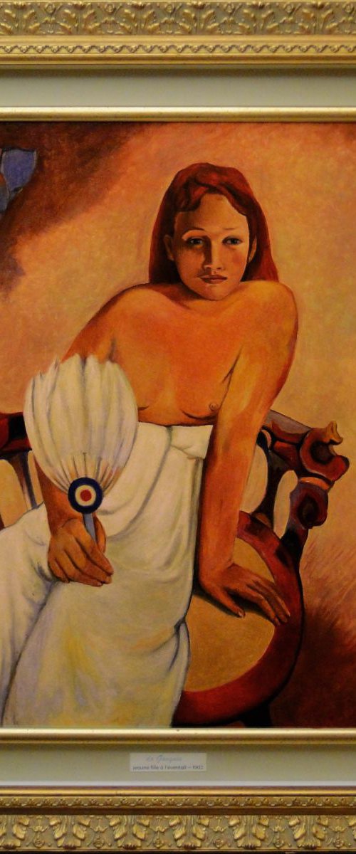 - COPY from GAUGUIN - Jeune fille à l'éventaile - 1902 by Carlo Salomoni