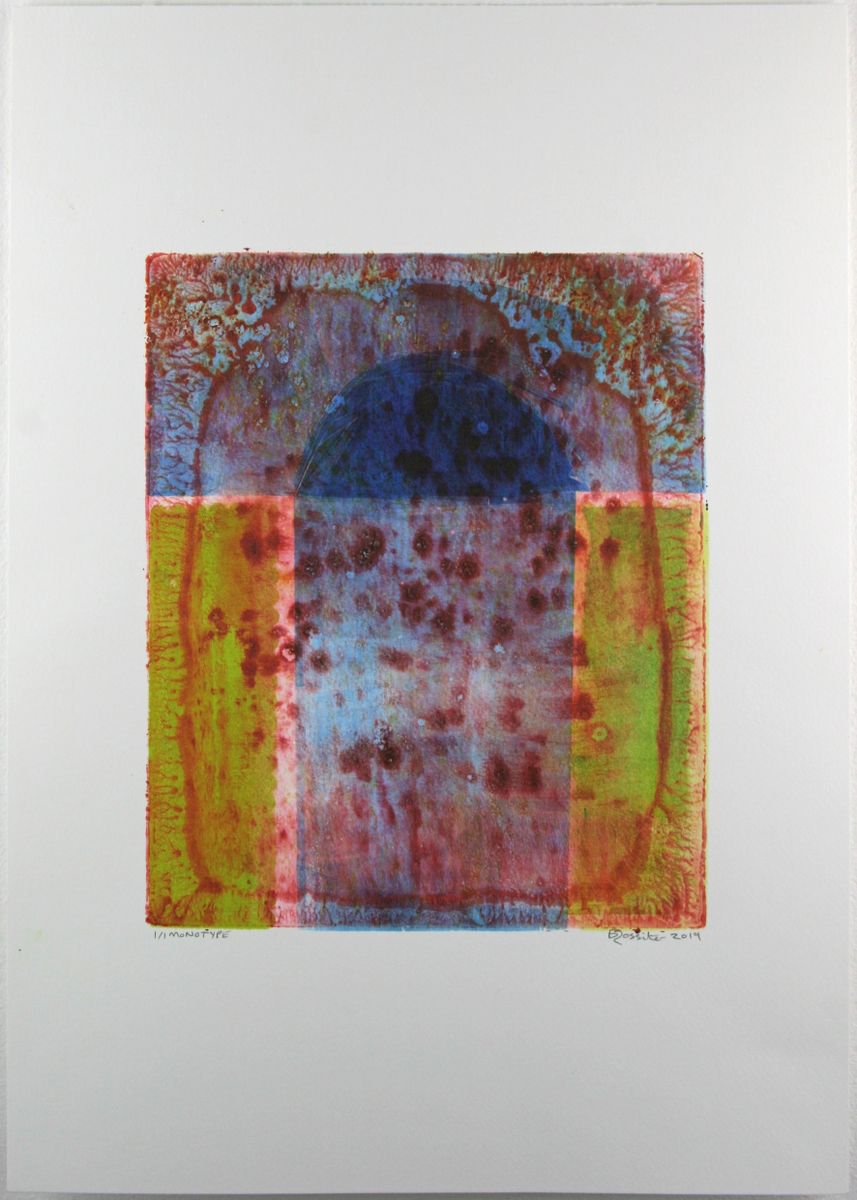 Lava - Unframed A3 Original Signed Monotype by Dawn Rossiter