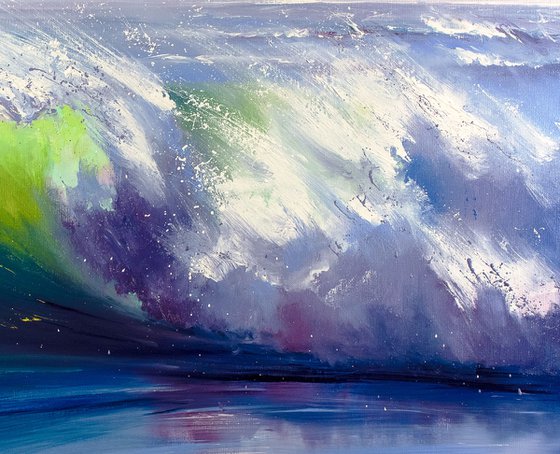 Bright Surf. Ocean Beach Painting