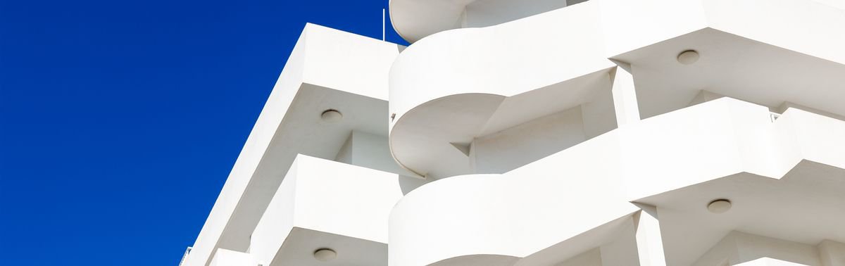 Photorealistic Cityscapes Photograph By Tom Hanslien, 90 X 30", Es Canar, Ibiza, Original Artwork