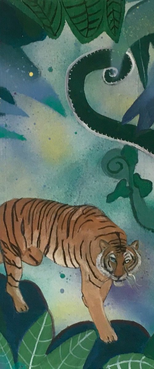 Tiger in jungle by Chihiro Kinjo