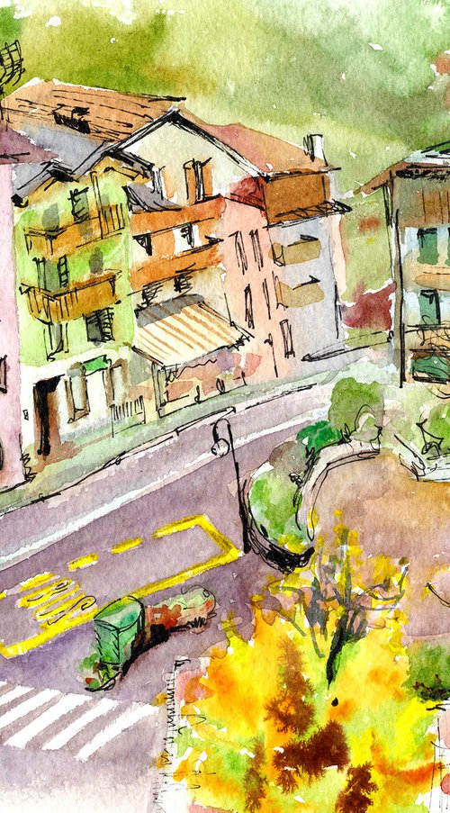 Old Square, Molveno, Italy by Elena Yuzefovich