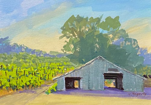 Garrod Farms Barn And Vineyards by Tatyana Fogarty