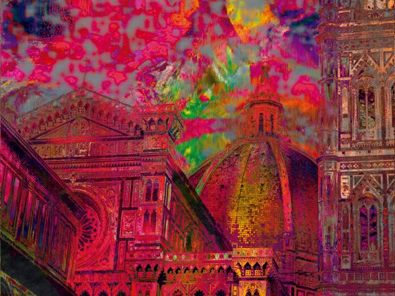 Psicodelia, Firenze duomo/XL large Original artwork