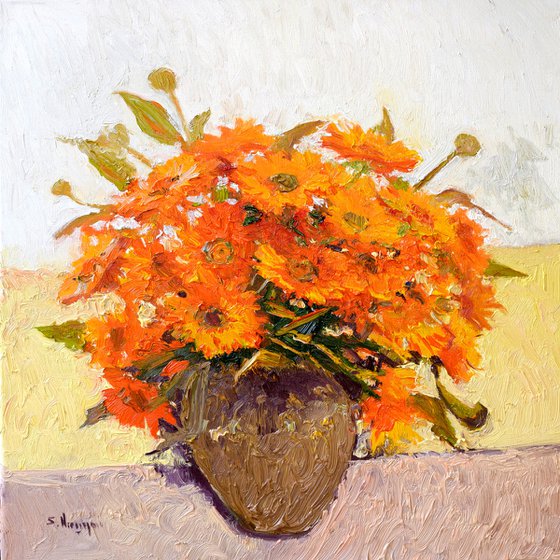 Orange Flowers, Calendulas