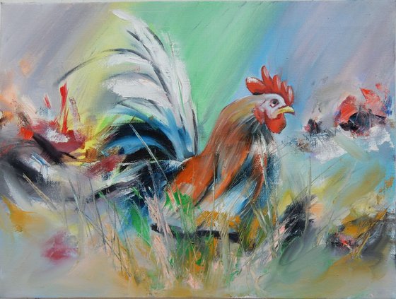 Colorful rooster.